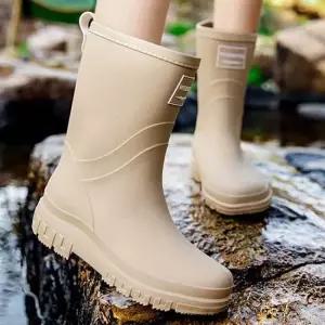 클래식 미들 레인부츠 작업화 방수화 비올때 패션신발