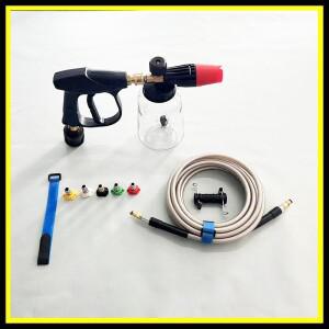 [호환품]5가지 색상의 고압 세척기 건 퀵 커넥트 노즐 - 카처 호환용 폼 물뿌리개 및 연장 호스 물 청소