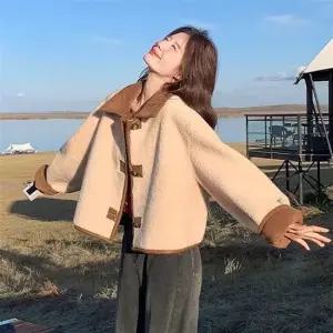 [리버시블/양털] 로레안 양면 점퍼 하프코트 양털 리버시블