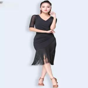 라인댄스 원피스 슬림핏 의상 무대복 스팽글