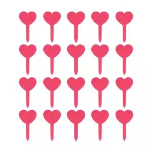 하트모양 식물 라벨 20p 핑크