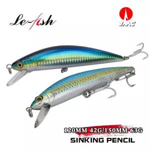 르 피쉬 120mm 42g/150mm 63g 슈퍼 헤비 빅 미노우 하드 루어 싱킹 낚시 미끼 겨울 워블러 크랭크베이트