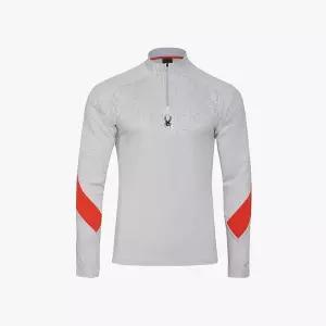 매장정품 SPYDER 스파이더 [스파이더 본사] 남성 풋볼 프로웹 자카드 하프 집업 티셔츠 SPHPCNRL212MLGR 12