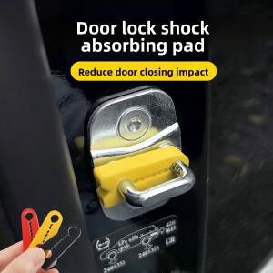 4개입 소음 방지 도어 락 버퍼 자동차 버클, 실리콘 보호 패드, 닫힘 감소 충돌 커버