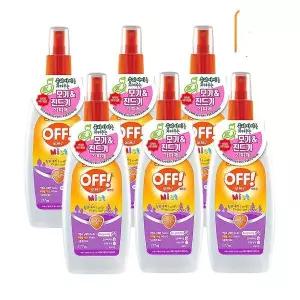 에프킬라 오프 OFF 미스트 키즈 어린이 모기 진드기 기피제 177ml, 6개