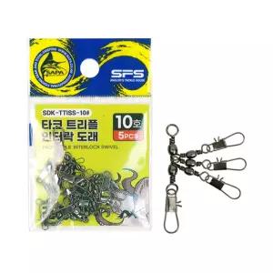 싸파 더블킬 SDK-TTISS-10 타코 트리플 인터락 도래 10호 5PCS 두족류 문어