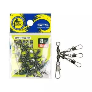 싸파 더블킬 SDK-TTISS-8 타코 트리플 인터락 도래 8호 5PCS 두족류 문어채비