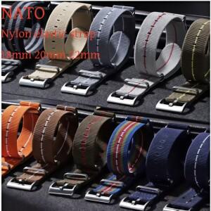 나토 나일론 시계 밴드 18/20/22mm 롤렉스 세이코 튜더 블랙 그린 워터 고스트 오메가 남성용 짠 땀 흡수