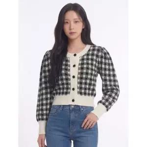 에고이스트 체크 자가드 가디건 블랙 EP1KG660 690741