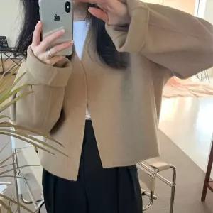 핸드메이드 코트 반코트 하프 숏코트