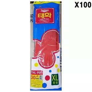 TBZ FK 고무장갑(특대 빨간 태화)X100