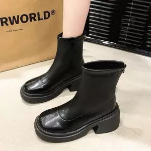 지퍼워커 통굽 여자신발 봄가을 플랫폼 워커힐 원템3