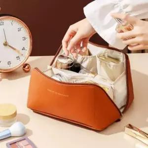 [무료배송] 이너백 파우치 화장품 여행 메이크업 가죽 대용량