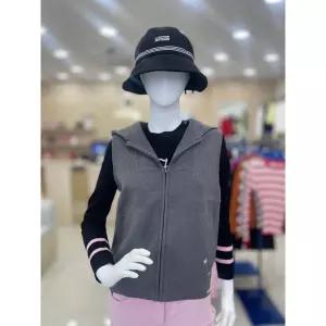 르꼬끄골프 여성 울혼방 스웨터 후드 베스트 풀집업 GP322LKV91 447850