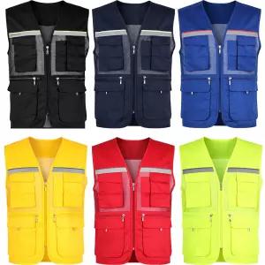 엔케이아울렛 NK야광반사띠망사조끼 안전조끼 야광 작업용 배달 현장 라이더 빅사이즈 낚시