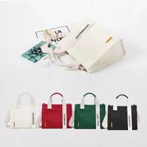 스퀘어 미니 캔버스 토트백 에코백 크로스백 숄더