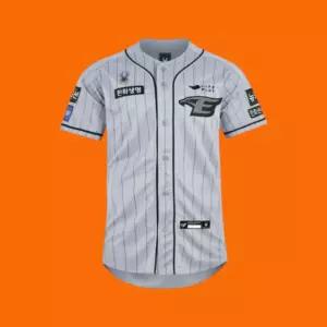 스파이더 한화이글스 남성용 24 어센틱 원정 패치v1 유니폼 티셔츠 그레이 90 100 105 110 115