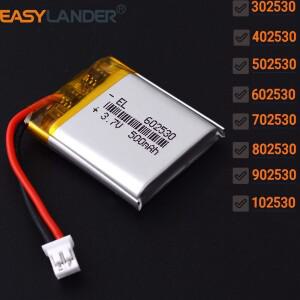 JST2.0 2Pin 3.7V 500mAh 602530 리튬 폴리머 이온 배터리 Lipo