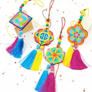 노인복지관 인지활동 전통문양 노리개 DIY키트 유치부 어린이집 집콕취미 미술교재