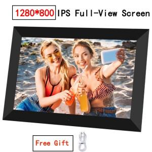 10 디지털 그림  프레임 IPS 전체보기 화면 앨범 시계 달력 비디오 플레이어 가족 선물용 원격 제어