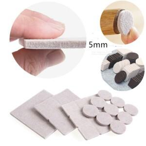 두꺼운 펠트 가구 패드 1 팩 바닥 스크래치 보호 음소거 발 매트 라운드 스퀘어 의자 테이블 자체 접착 DIY