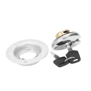 6홀 탱크 연료 가스 캡 원형 모양 2개의 키 포함 커버 스테인리스 스틸 85mm 발전기