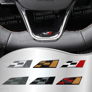 3D 금속 레이싱 플래그 자동차 스티어링 휠 배지 스티커 스타일링 인테리어 장식 밀 Alhambra Ibiza Leon C