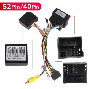 폭스바겐 파사트 b6 b7 CC 스코다 시트 안드로이드 카 라디오 스테레오 16핀 유선 하네스 어댑터 캔버스 박