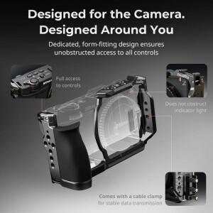 SmallRig 5904 ZR 카메라 케이지 HawkLock 니콘 퀵 릴리스 케이지(실리콘 핸들 그립 및 아카스위스 플레이