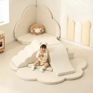 놀이방 쿠션 실내 베이지 놀이터 계단 매트 등반 미끄럼틀