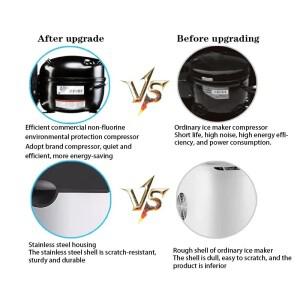 상업용 하이 퀄리티 제빙기 영어 패널 가정용 아이스 큐브 메이커 차 우유 가게 자동 물 주입구 25KG