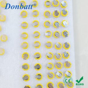 납땜 핀 3V CR927 수평 장착 트로우 홀 타입 리튬 버튼 셀 배터리 PCB용 탭 포함