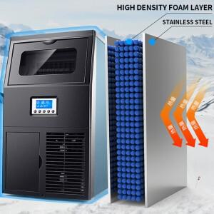 45kg 대형 아이스 큐브 메이커 ZBS-30 상업용 밀크 티 샵 소형 가정용 자동 제빙 및 분쇄 올인원 기계