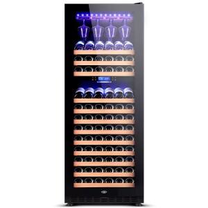 와인 쿨러 냉장고 음료 이중 강화 유리 문 508L 168병 대용량