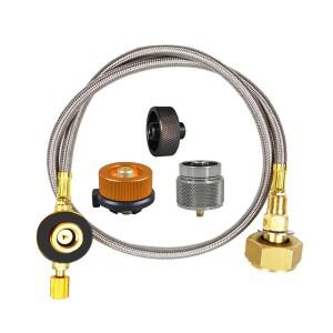 러시아 야외 실린더 충전 어댑터 캠핑 가스 스토브 리필 탱크 용광로 커넥터 액세서리