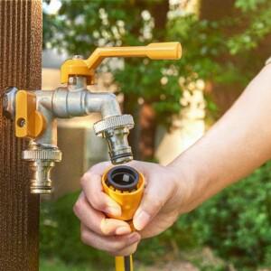 4/6 포인트 황동 정원 수도꼭지 듀얼 콘센트 방지 야외 스피곳 호스 커넥터 물뿌리개 세탁기 용 헤비