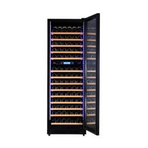 168병 용량 싱글존 와인 쿨러 캐비닛 430L 냉장고 스테인리스 스틸 가정용 또는 호텔용