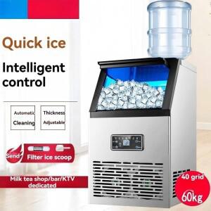가정용 220v GSN-Z9 60KG 병에 담긴 물 자동 제빙기 기 상업용 아이스 큐브 기계 홈 메이커