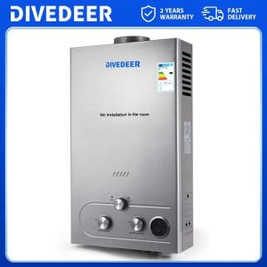 DIVEDEER 가정용 가스 온수기 6L-18L 액화 천연 저수압 순간 가열 배터리 강제 배기형