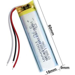 3.7V 1000mAh 3.7Wh 폴리머 리포 충전식 배터리 3선 서미스터 901860 셀룰러 라인 인터폰 스포츠 GPS 자동