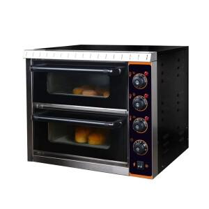 상업용 이중층 베이커리 오븐 3000W 전기 컨벡션 데크 베이킹 빵 피자 기 (석면 포함)