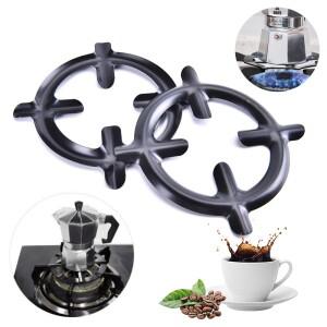 커피 모카 냄비용 내열성 가스 스토브 플레이트 스탠드 휴대용 캠핑 안전한 메이커 선반 스틸 탑 랙