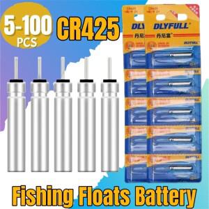 5-100PCS 낚시 플로트 배터리 CR425 야간 라이트 빛나는 3.6V 전기 액세서리