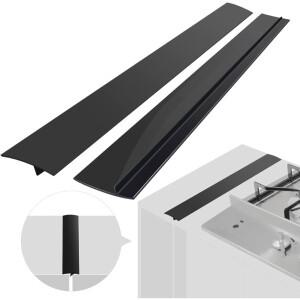 2팩 스토브탑 실리콘 틈새 커버 주방 내열 패드 가스 보호대 오븐 밀폐 커버.