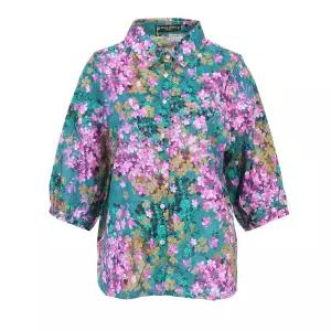 [롯데백화점]몬테밀라노 력셔리 나염 카라 블라우스 XE6S6B1170A