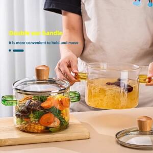 투명 유리 수프 냄비 대용량  붕규산 전기 세라믹 오븐 특수 주방 도구