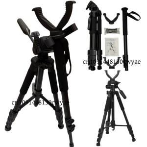 1.5m/1.8m 사냥 장비 삼각대 지지대 휴대용 조절식 야외 조류 관찰  촬영 V 홀더 브래킷