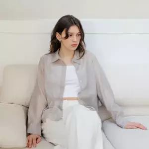 [롯데백화점]유니스 그레이 소프트 시어 셔츠_YN26SH279GR