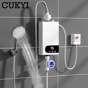 가정용 인스턴트 전기 온수기 샤워 포함 욕실 주방 싱크대 범용 온도 조절 3.5KW 5.5KW