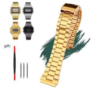 카시오 레트로 복고풍 엔틱 미니 소형 소형 사각형 A159W-N1 A158WA A168 f91w AE1200 1300 금속 스테인레